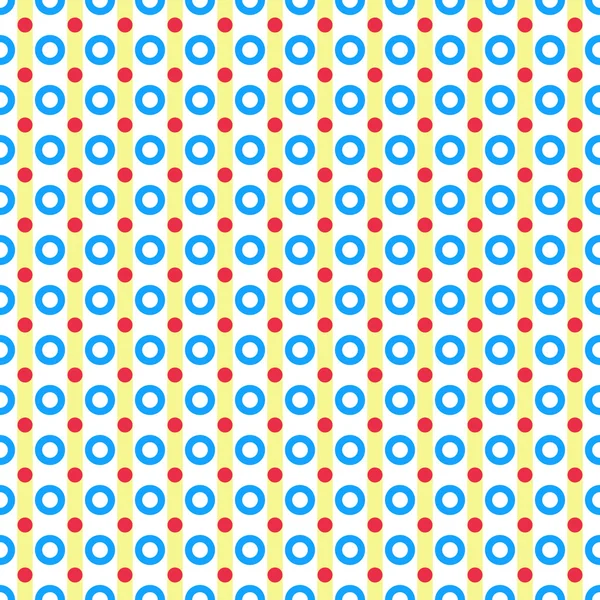 Motif sans couture de cercles et de lignes — Image vectorielle