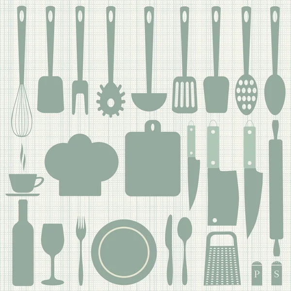 Vector de cocina inconsútil — Vector de stock