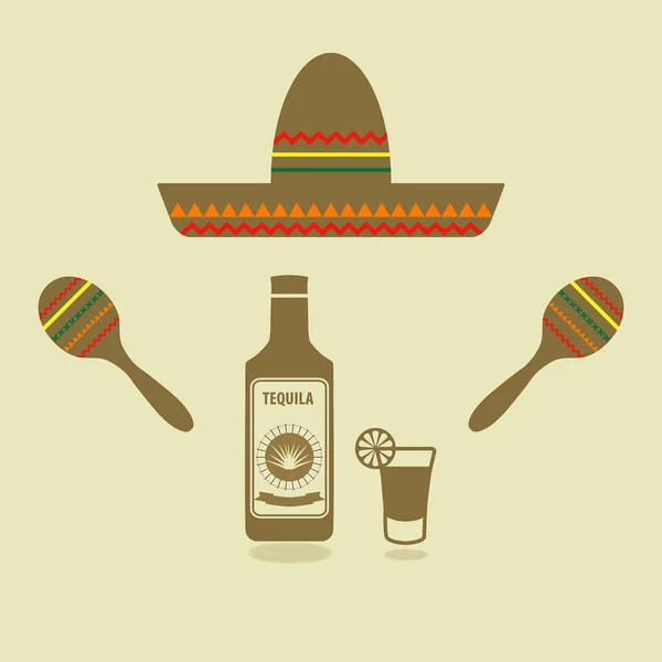 Bouteille de tequila — Image vectorielle