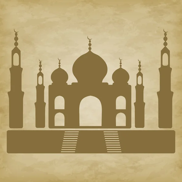 Taj Mahal sur fond de grunge — Image vectorielle