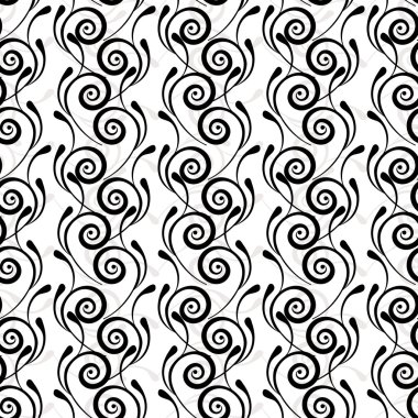 Swirls seamless ornament vector clipart