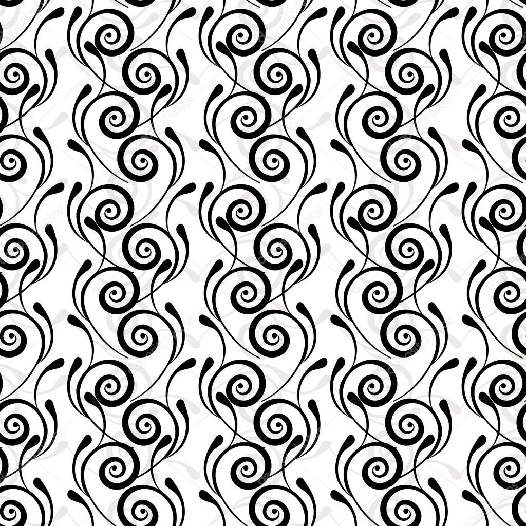 Swirls seamless ornament vector