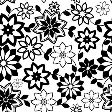 geometrik çiçek seamless modeli