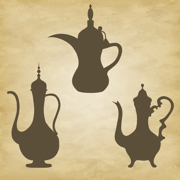 Cafetières cruches Arabe — Image vectorielle