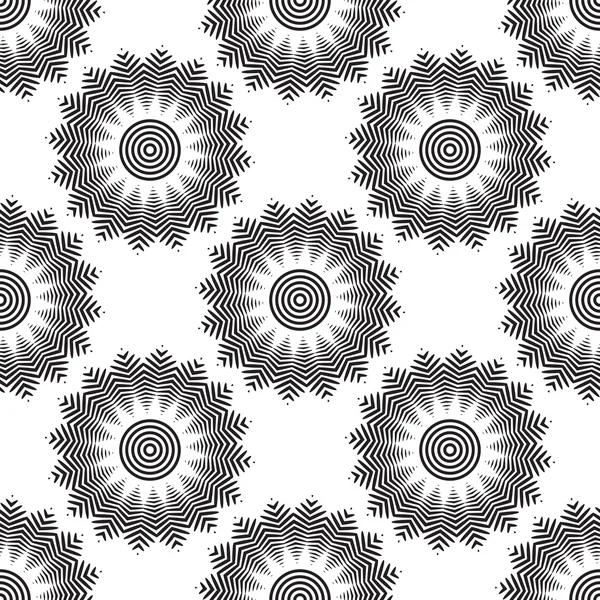 Fleur géométrique motif sans couture — Image vectorielle