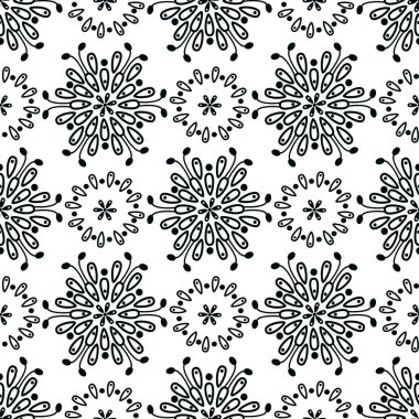 Dikişsiz desen soyut çiçek