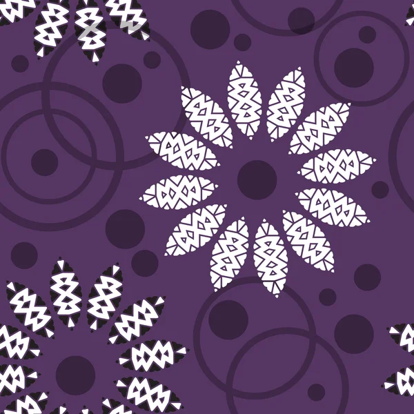 Modèle géométrique des cercles et des fleurs — Image vectorielle