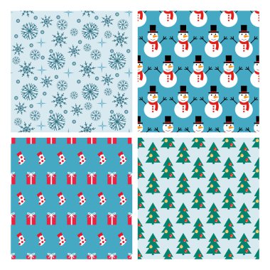 Kış süs seamless modeli