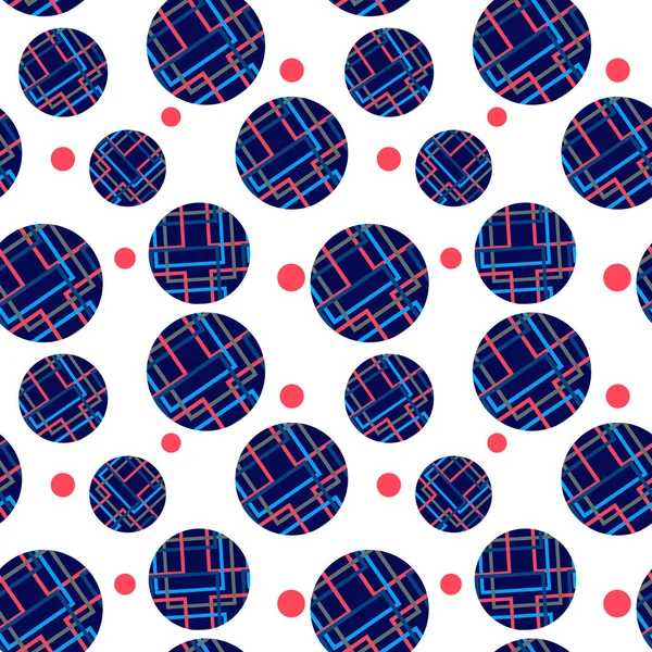 기하학적 서클의 원활한 패턴 — 스톡 벡터