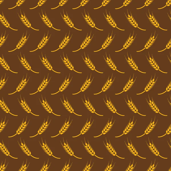 Безшовний візерунок з пшеницею — стоковий вектор
