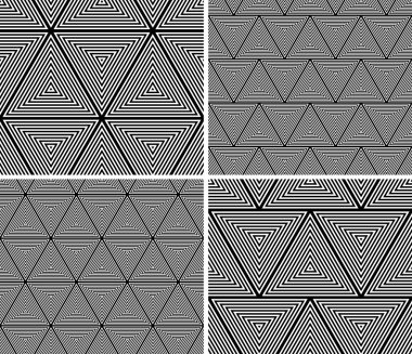 geometrik üçgenler seamless modeli küme