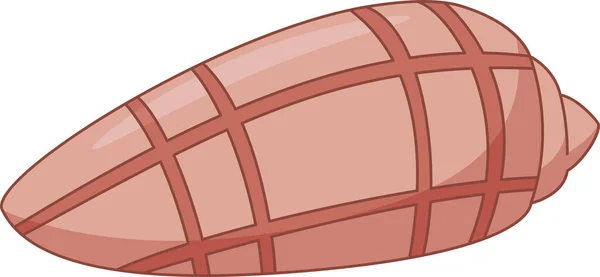 Lange Cartoon Schale Mit Streifen Und Zelle — Stockvektor