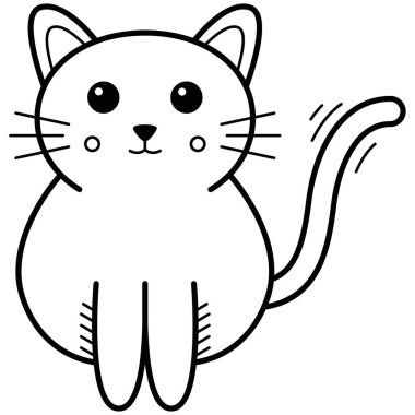 Doğrusal bıyıklı şirin bir kedi.