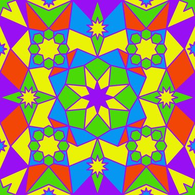 Kusursuz çokrenkli geometrik desen