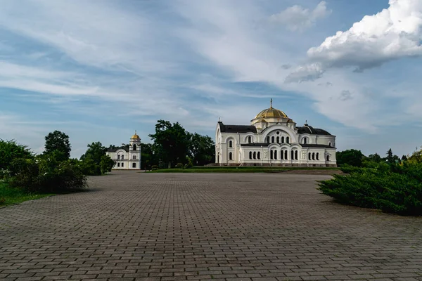 Brest Belarus Augustus 2021 Garnizoenskerk Van Sint Nicolaas Wonderwerker Het — Stockfoto