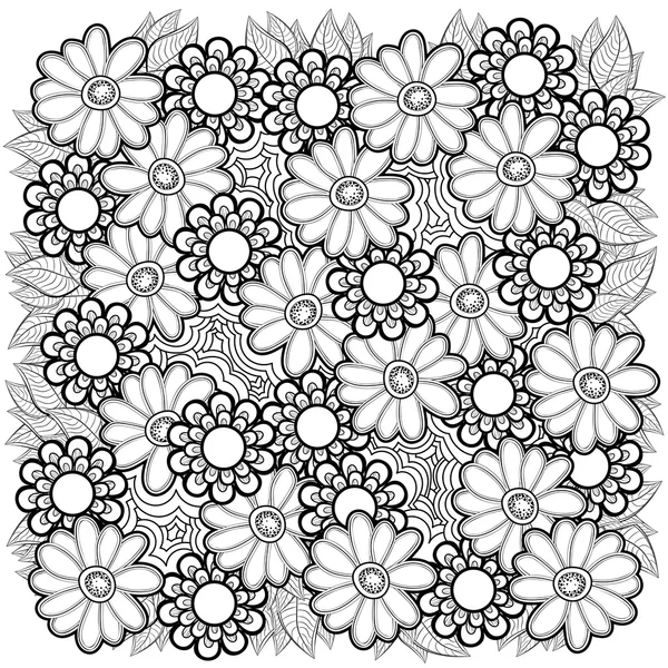 Pattern For Coloring Book Ethnic Retro Design