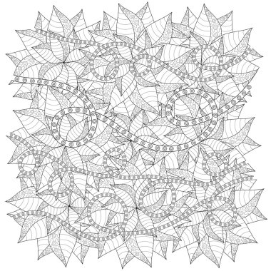 Boyama kitabı için desen. Etnik retro tasarımı