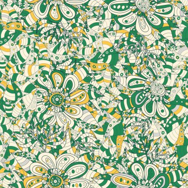 Vektör renkli seamless modeli. Etnik retro tasarımı