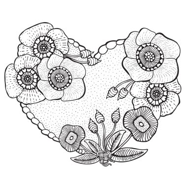 Yetişkinler ve çocuklar için boyama kitabı sayfası. 