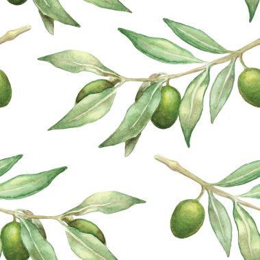 suluboya zeytin dalı seamless modeli