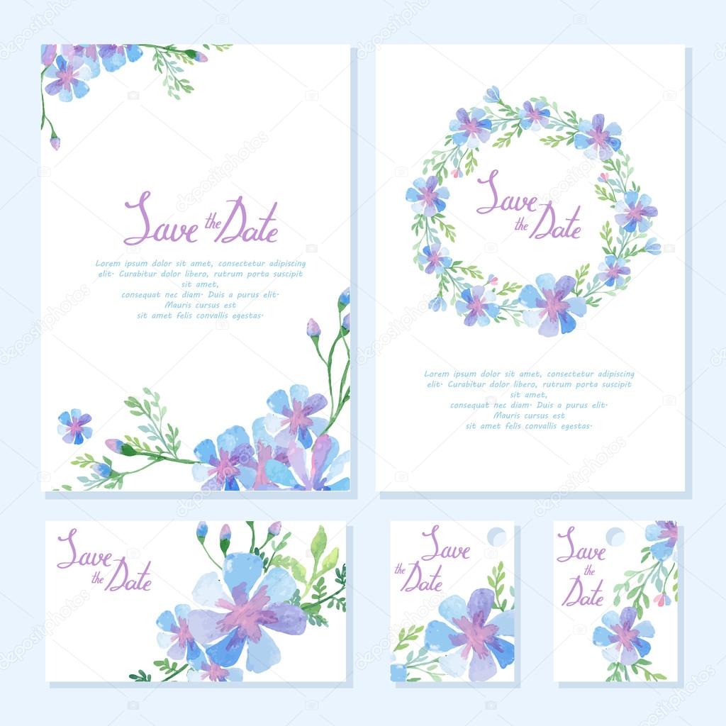 Wedding design collection. watercolor design