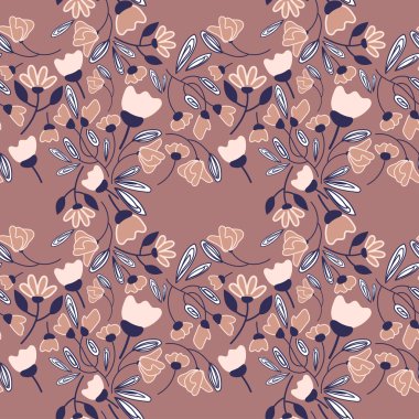 Soyut çiçek seamless modeli. Renkli vektör arka plan