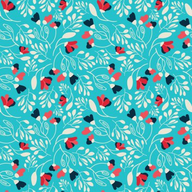 Soyut çiçek seamless modeli. Renkli vektör arka plan