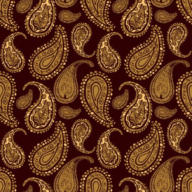 Elle çizilmiş Dikişsiz desen desenli süsleme ile