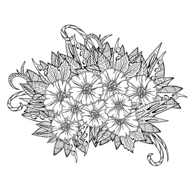 Boyama kitabı için desen. Etnik retro tasarımı