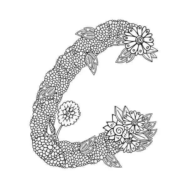 Shaped pattern of capital letter C — ストックベクタ