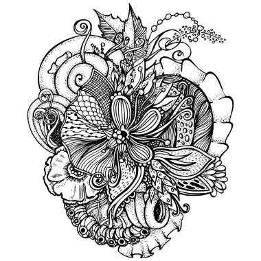 Boyama kitabı için desen. Etnik retro tasarımı