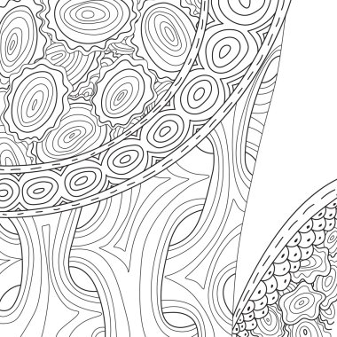 Boyama kitabı için desen. Etnik retro tasarımı