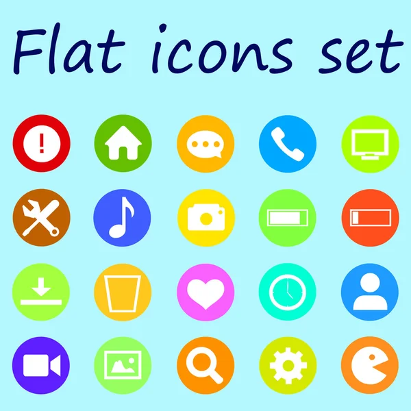 düz simgeler kümesi