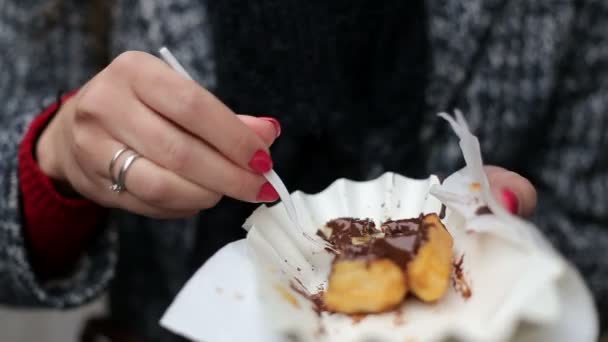 Бельгійські вафельних піти — стокове відео