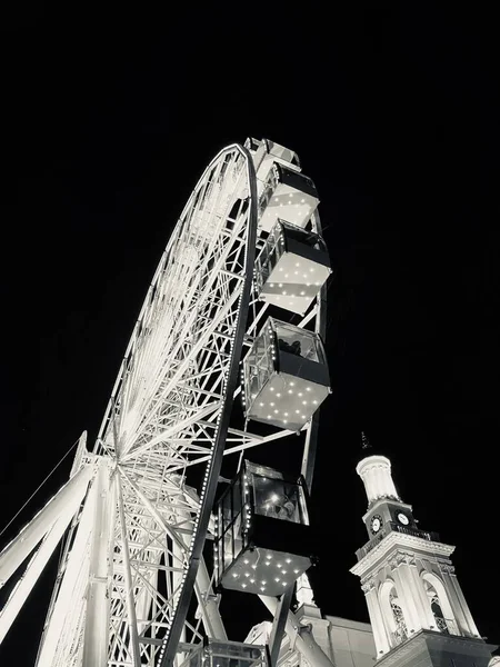 Riesenrad Auf Dem Kontraktova Platz Podil Kiew Ukraine — Stockfoto