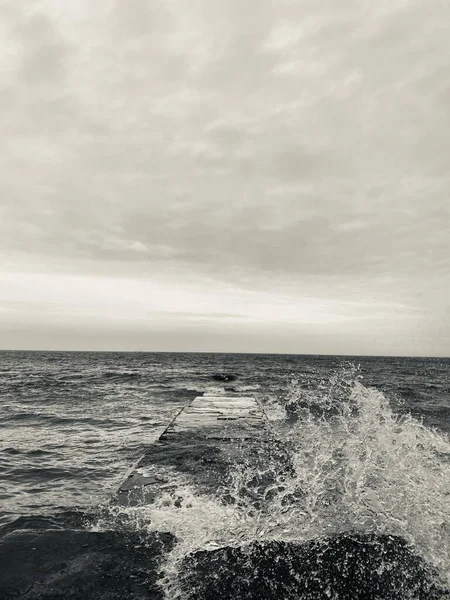 Svarta Havets Brygga Odessa Strandlinje Ukraina — Stockfoto