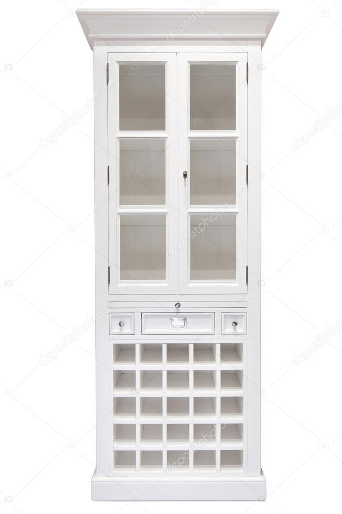 Witte kast met glazen deuren — Stockfoto © petinovs #70378643 Witte kast met glazen deuren — Stockfoto © petinovs #70378643