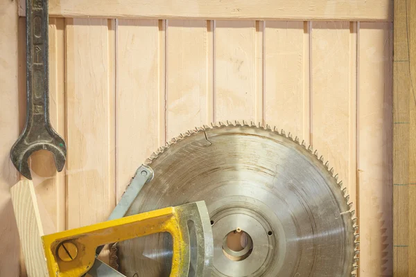 Carpenter workshop background — Stock Photo, Image