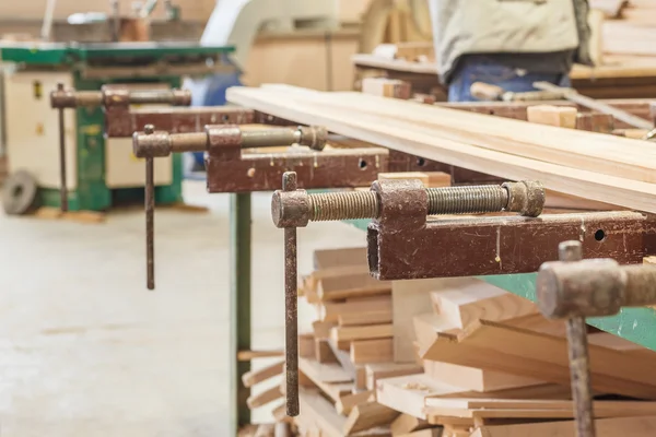 Taller de encolado de tablas — Foto de Stock