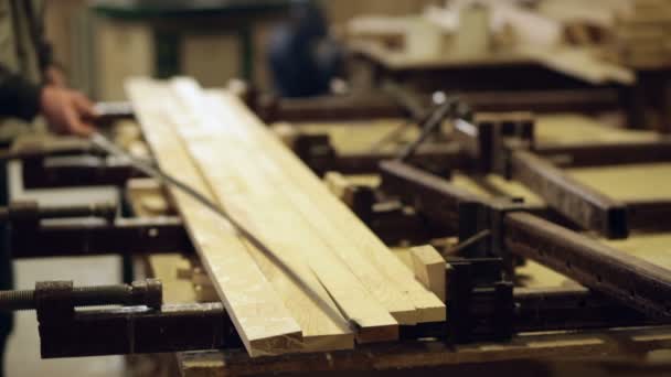木製のルーレットの手 — ストック動画