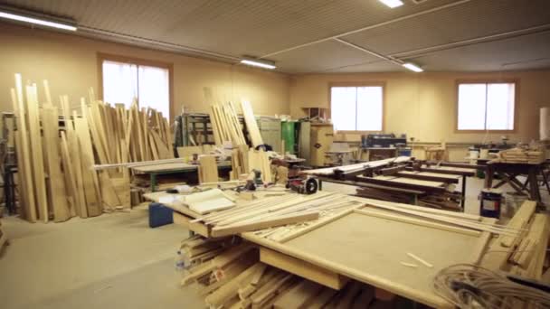 Ferramentas de oficina de carpinteiro — Vídeo de Stock