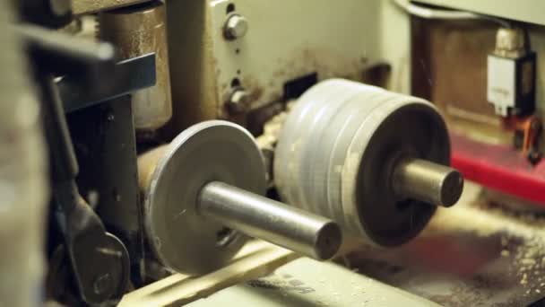 Máquina profesional de madera — Vídeo de stock