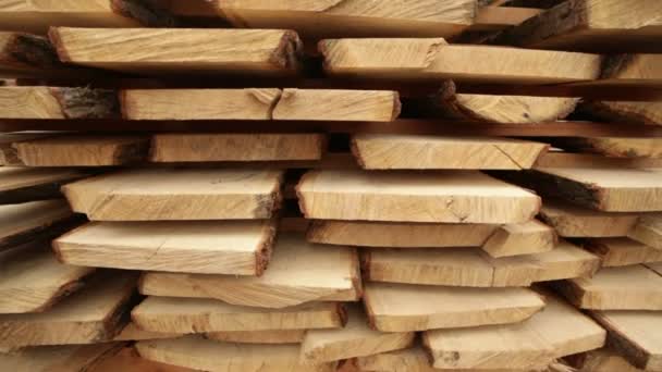 Madeira de construção placa de madeira — Vídeo de Stock