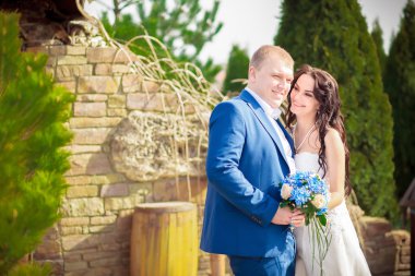 Mutlu gelin ve damat düğünlerinde