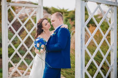 Mutlu gelin ve damat düğünlerinde