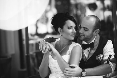 Hugs, şık çift, düğün