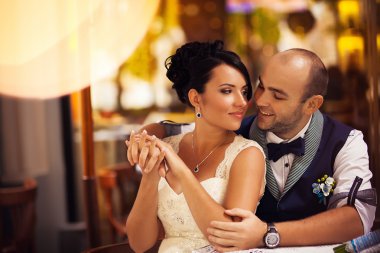 Hugs, şık çift, düğün