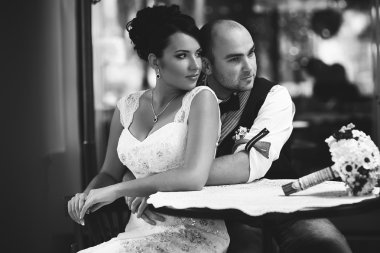 tablo, Restoran, evlilik, damat, Gelin