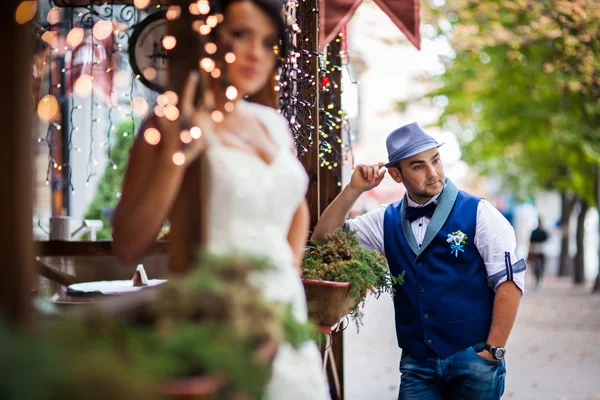 Stylish groom hat — Stock Photo, Image