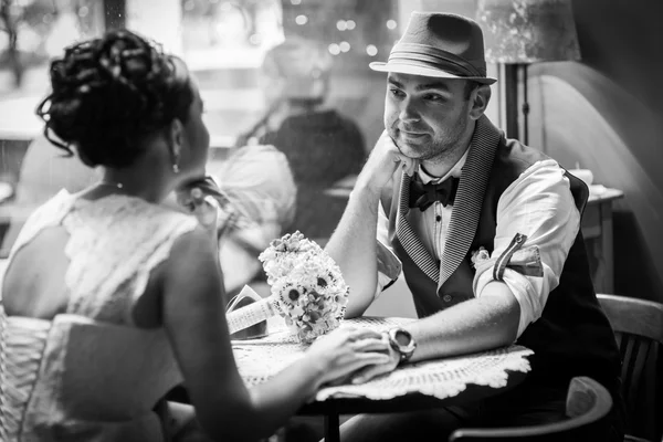 Black and white wedding — Stock Photo, Image